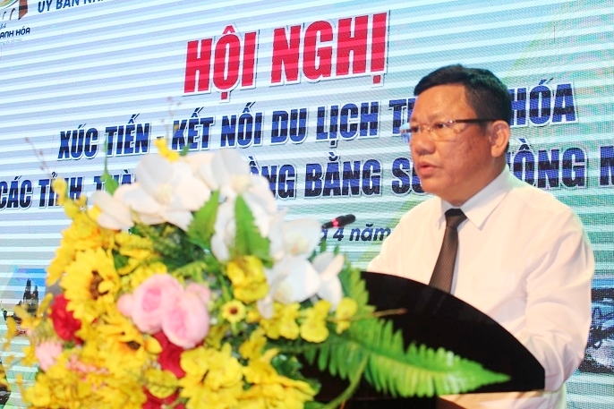 Phó Chủ tịch Thường trực UBND tỉnh Thanh Hóa Nguyễn Văn Thi phát biểu tại hội nghị (ảnh: Vietnamtourism.gov.vn)